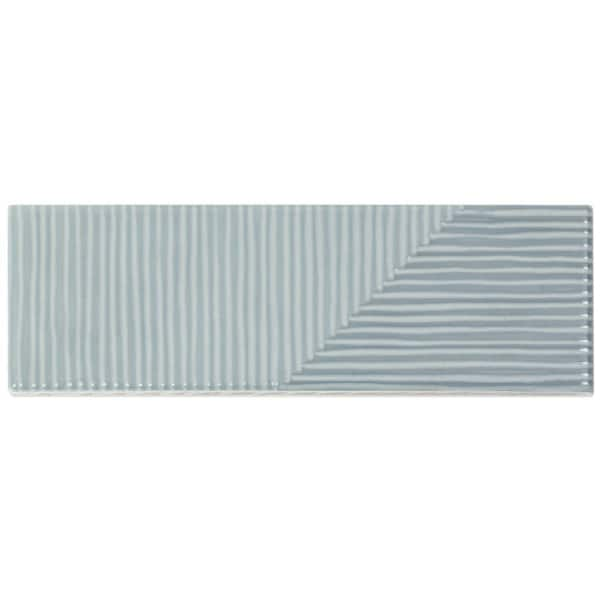 5/8 In Ruffle Elastic Tile Blue- 1Yd