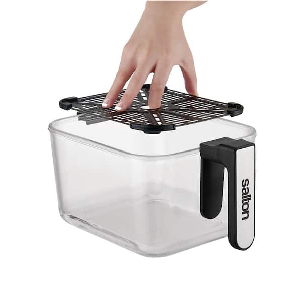 Salton Flip And Cook 3-in-1 Air Fryer, Grill & Dehydrator Silver