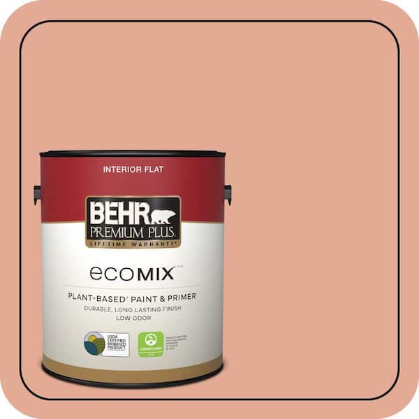 1 gal. #M190-4 California Coral Flat EcoMix Plant-Based Interior Paint & Primer