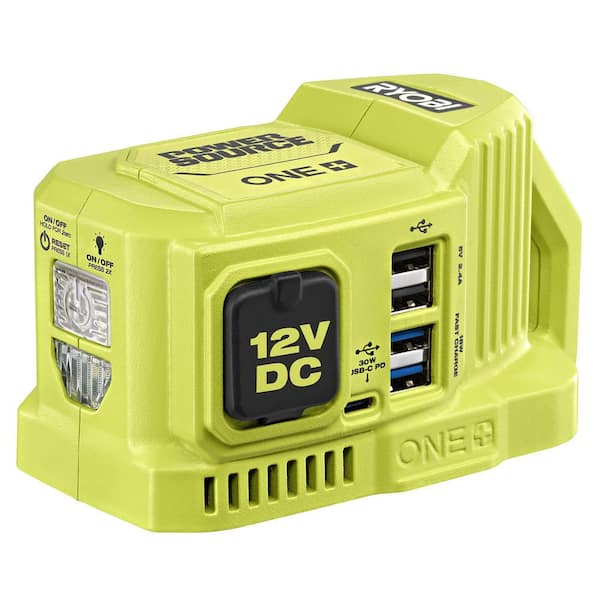 RYOBI ONE+ 18-Volt 120-Watt Push Start Power Source with 12-Volt Outlet (Tool-Only)