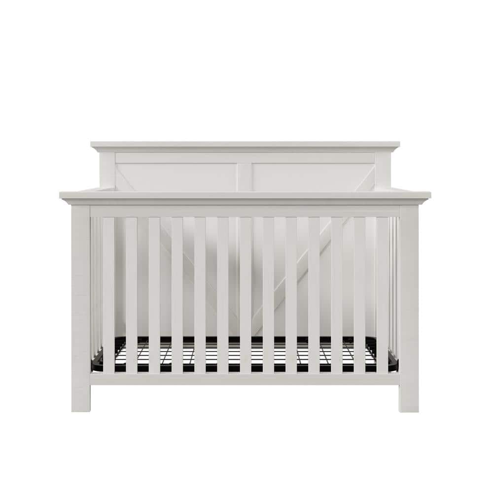 Kallie White 4-in-1 Convertible Baby Crib, Natural