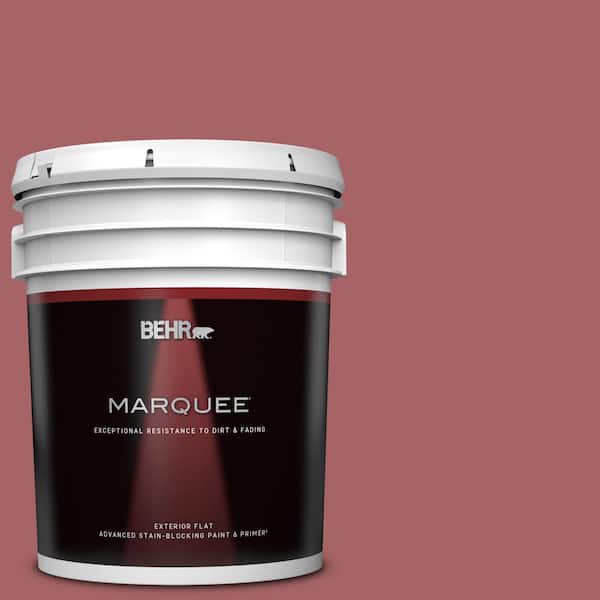 BEHR MARQUEE 5 gal. #PPU1-06 Rose Marquee Flat Exterior Paint & Primer