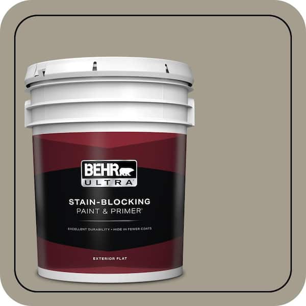 BEHR ULTRA 5 gal. #720D-4 Ashwood Flat Exterior Paint & Primer