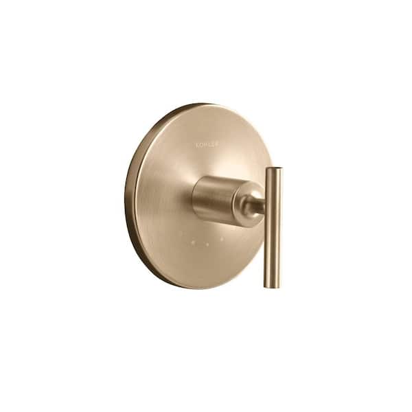 KOHLER Purist 1-Handle Wall Mount Thermostatic Valve Trim Kit in Vibrant Brushed Bronze (Valve Not Included)