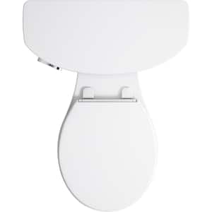 Cimarron Comfort Height Revolution 360 2-piece 1.28 GPF Single Flush Round Toilet in White Seat Not Included