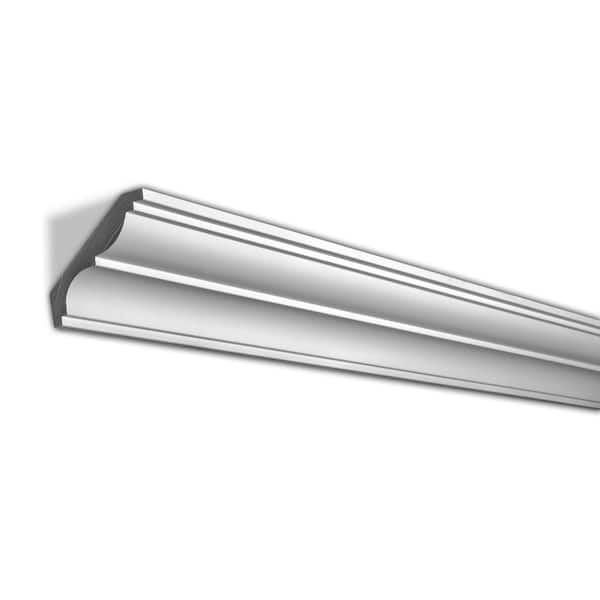 American Pro Decor 3-3/8 in. x 3-1/2 in. x 94-1/2 in. Plain Polyurethane Crown Moulding Pro Pack 47 LF (6-Pack)