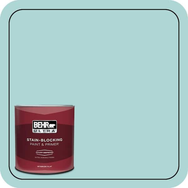 BEHR ULTRA 1 qt. #T12-19 Sugar Pool Extra Durable Flat Interior Paint & Primer