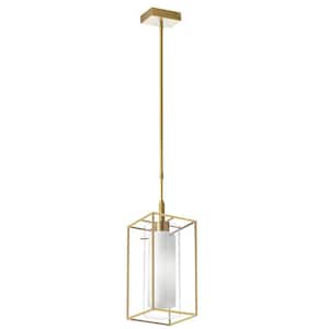 Cubo 1-Light Aged Brass Contemporary Mini Pendant Light