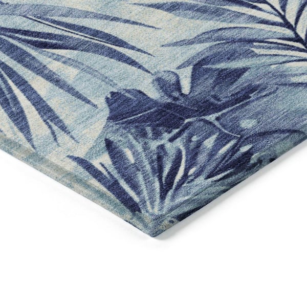 Chantille Machine Washable Indoor/Outdoor Abstract ACN1886 Blue 8 ft. x 10 ft. Accent Rug