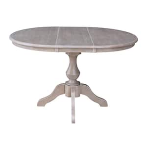 36 in. x 48 in. x 30 in. H Weathered Taupe Gray Extension Sophia Pedestal Table