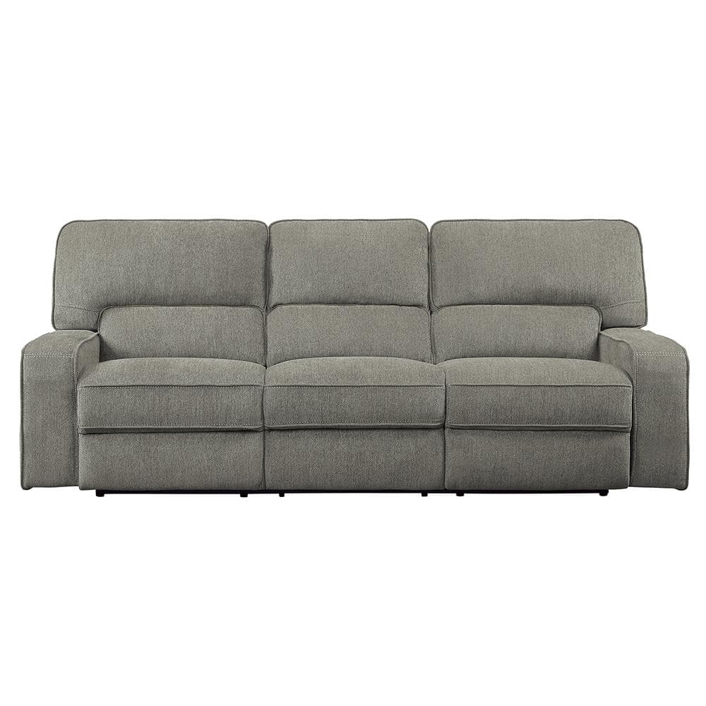 Amite 98.5 in. W Straight Arm Chenille Rectangle Manual Double Reclining So