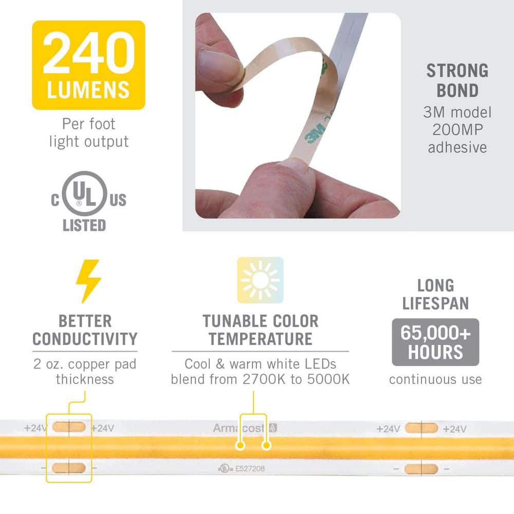 RibbonFlex Pro 32 ft Tunable White COB LED Strip Light