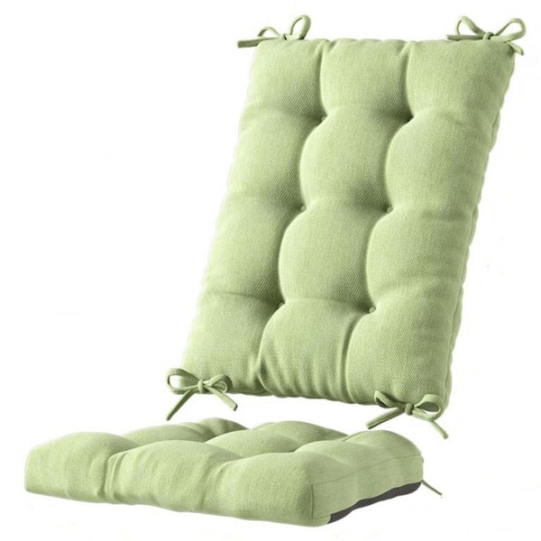18 in. x18 in. Sage Green Water Resistant Outdoor Rocking Chair Cushion Set