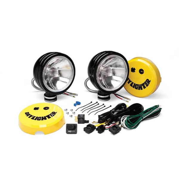 KC HILITES 6 in. Daylighter Black Vehicle Halogen Pair Spot Beam Light System