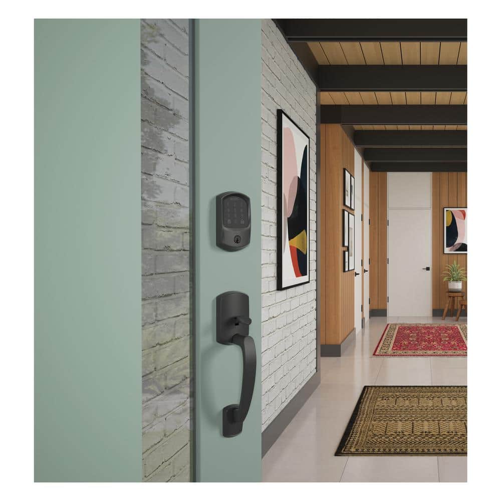 Matte Black WiFi Electronic Deadbolt with Touchscreen