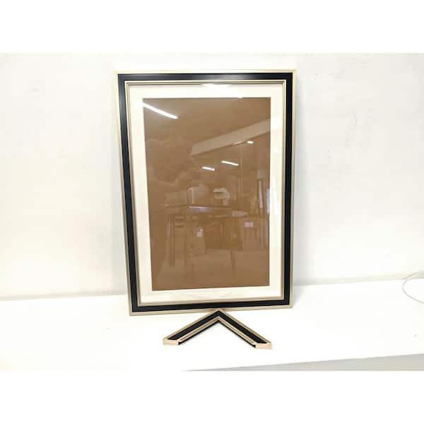 20 in. W x 28 in. H Black Solid Wood Picture Frame with Shatterproof Glass, Replaceable Canvas Art Wall Decor