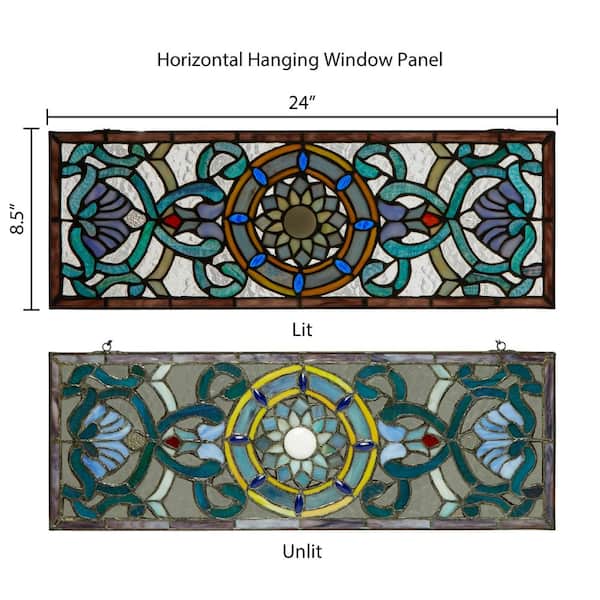 Stained Glass Window Hanging - Retro Flower