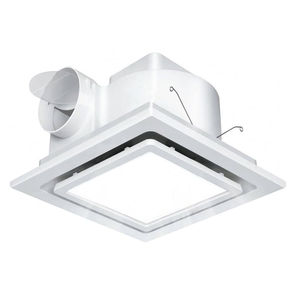 Bathroom Exhaust Fan with LED Light 90 CFM 1.0 Sones 4 in. Duct Quiet Ceiling Mount Ventilation 1 Piece price history on PriceWatchPro