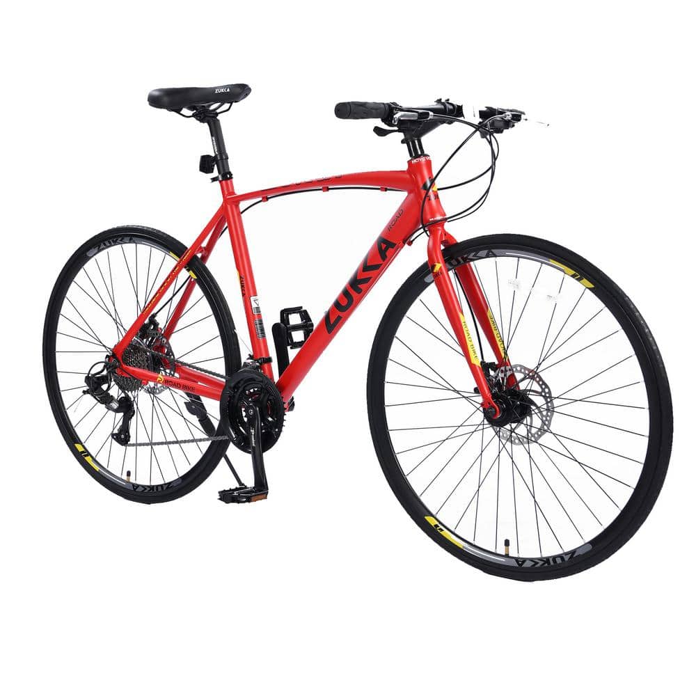 28 in. Brake Bicycle For Men Womens City Bicycle Red