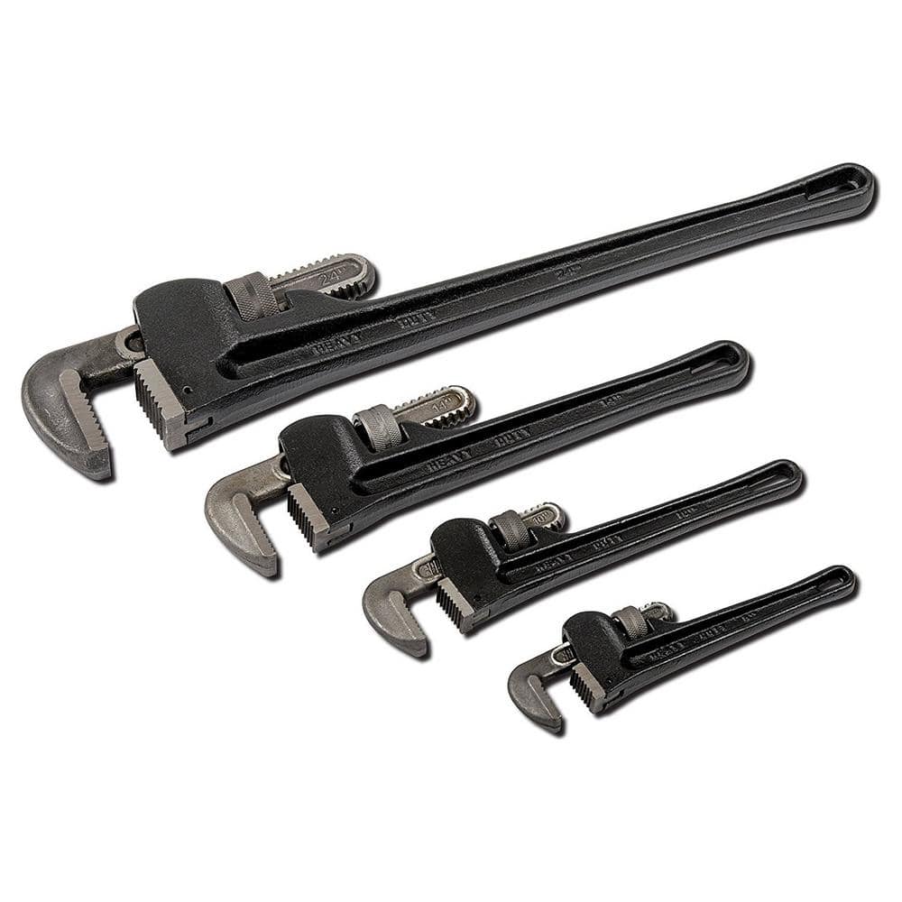 Steel Pipe Wrench Set (4-Piece) TIT21304 - The Home Depot