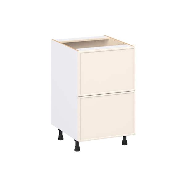 Fairview 21 in. Wx24 in. D x 34.5 in. H Assembled Slim Shaker Drawer Base Kitchen Cabinet in Washed Linen with 2-Drawers