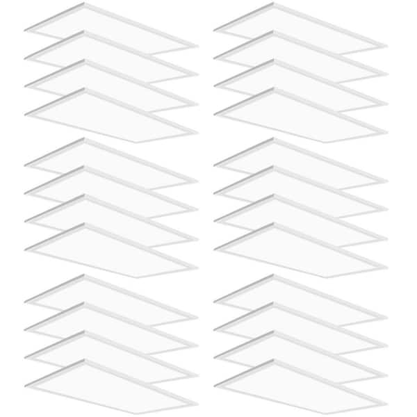 2 ft. x 4 ft. 250-Watt Equivalent Integrated LED Troffer Panel Light 7800 Lumens,5000K White,Dimmable 0-10V (24-Pieces)