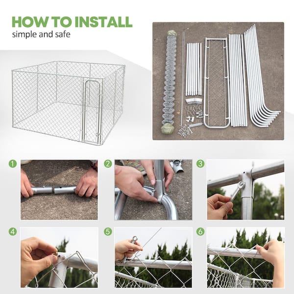 Chain link pet enclosure sale