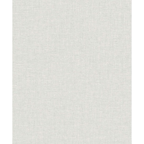 57.5 sq. ft. Greige Abington Faux Linen Nonwoven Paper Unpasted Wallpaper Roll