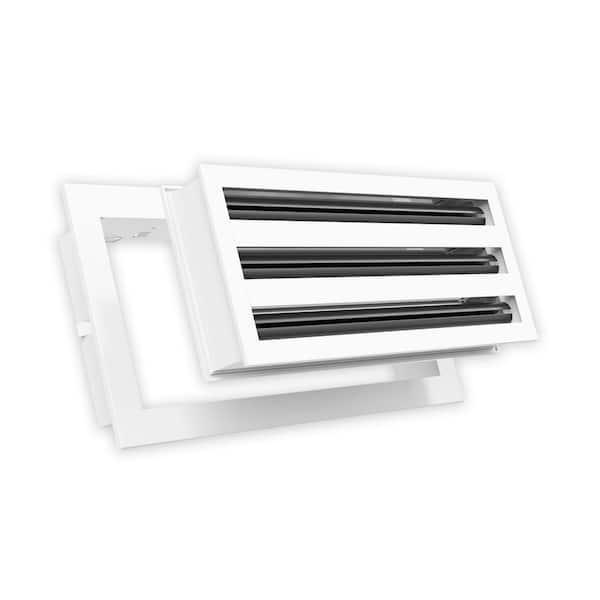 14 in. x 6 in. Aluminum Wall/Ceiling Linear Slot Diffuser in White