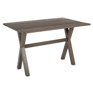 McKayla Distressed Washed Grey Flip Top Table
