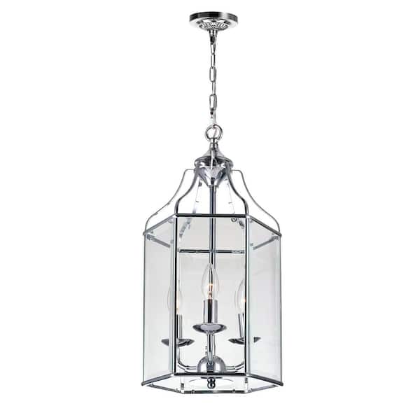 CWI Lighting Maury 3 Light Up Chandelier With Chrome Finish