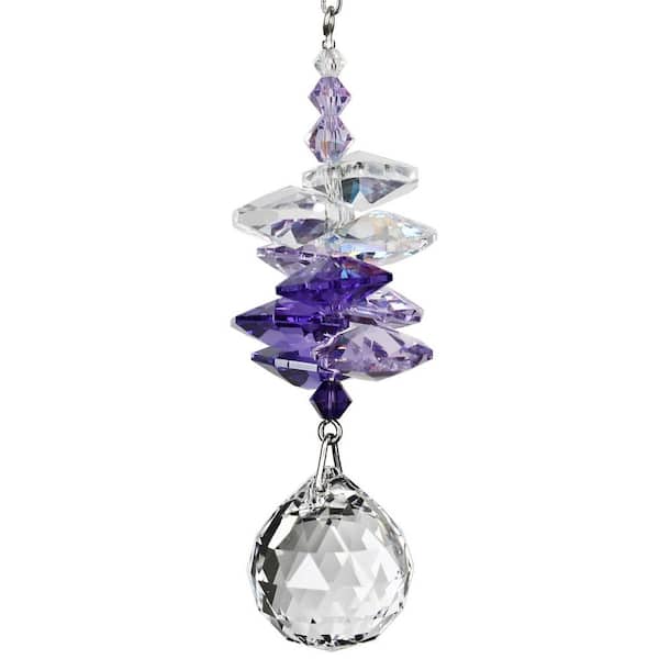 WOODSTOCK CHIMES Woodstock Chimes Rainbow Makers Collection, Crystal Sunrise Cascade, 3 in. Purple Crystal Suncatcher CCSU