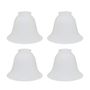 4-1/2 in. Frosted Bell Shaped Frosted Ceiling Fan Replacement Glass Shade (4-Pack)