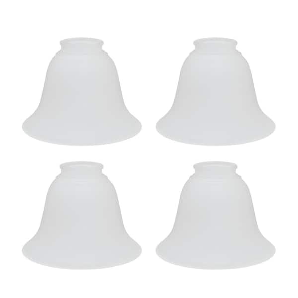 4-1/2 in. Frosted Bell Shaped Frosted Ceiling Fan Replacement Glass Shade (4-Pack)