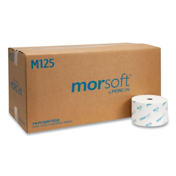 Unbranded Small 1-Ply Core White Toilet Paper Septic Safe (2500-Sheets/Roll, 24 Rolls/Carton)