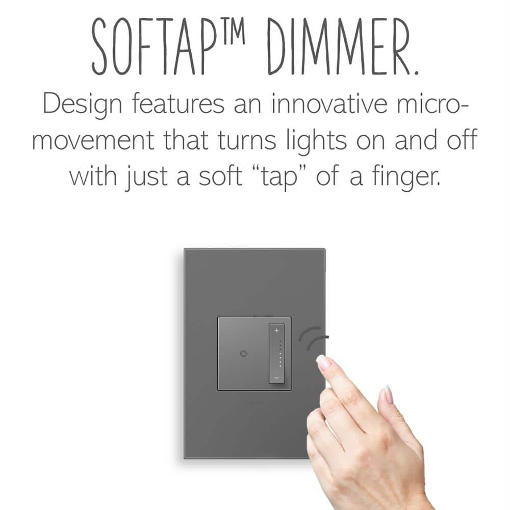 Magnesium Finish Smart Dimmer Switch with Soft Tap Technology