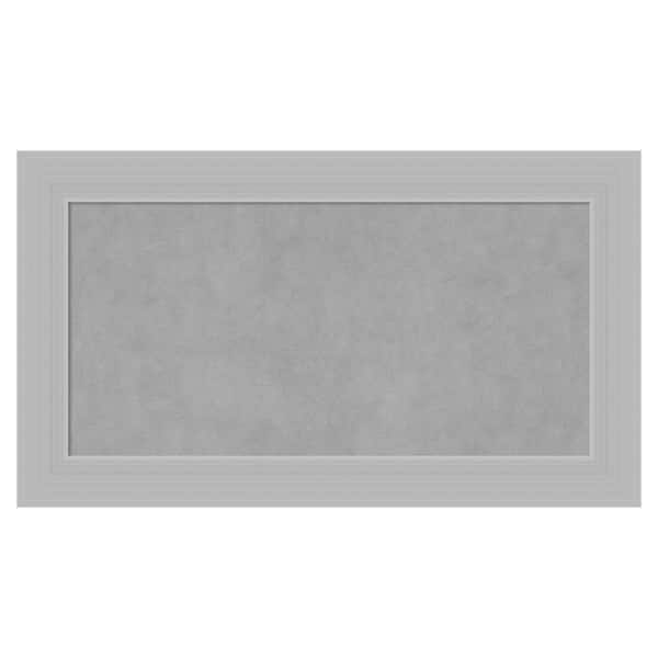 Amanti Art Brushed Sterling Silver 28 in. x 16 in. Framed Magnetic Board