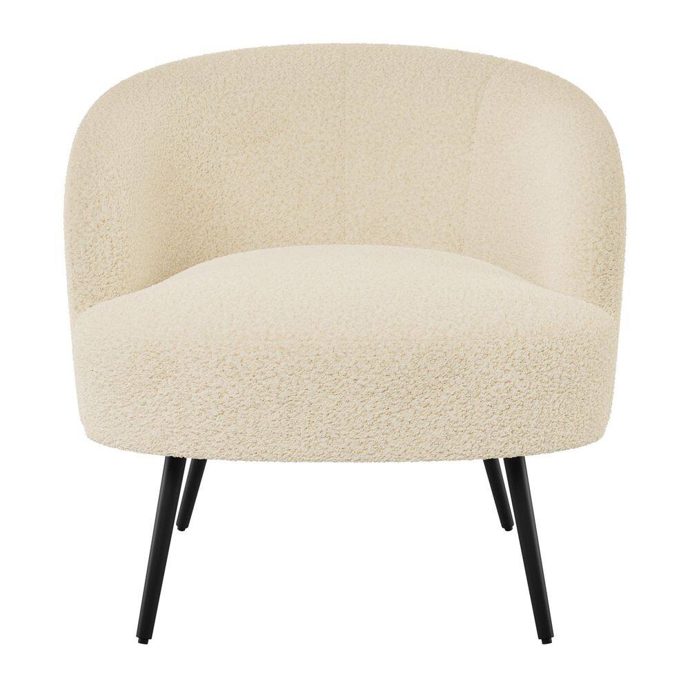 CorLiving Gianna Cream Boucle Barrel Accent Chair LYA-110-C - The Home Depot