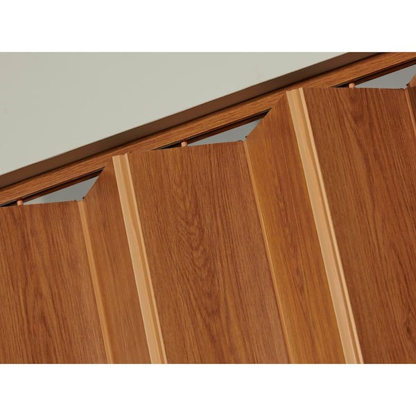 Spectrum Berkshire 48 in. x 80 in. Natural Oak Vinyl PVC Accordion