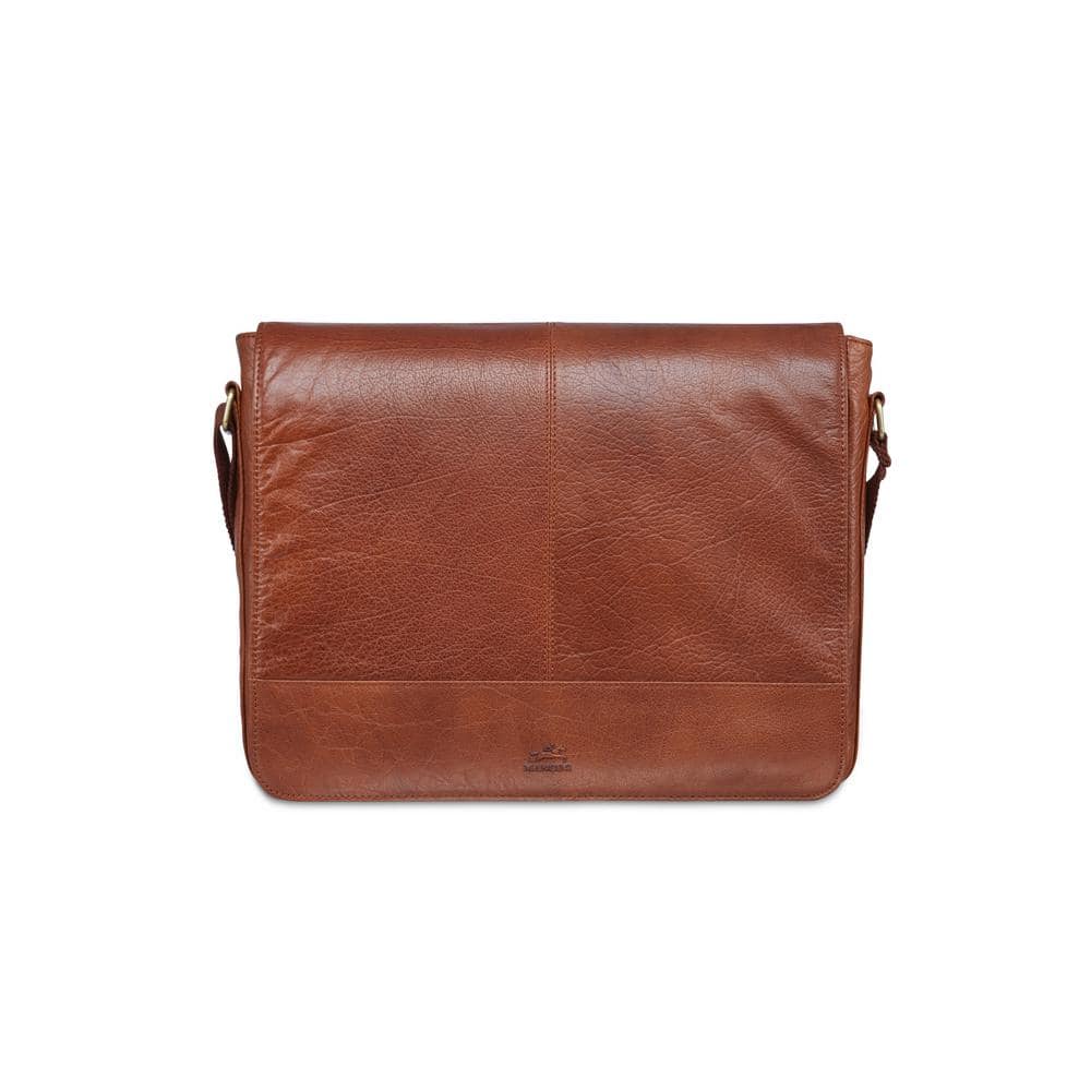 MANCINI Arizona Collection Cognac Leather Messenger Bag for 15 in ...