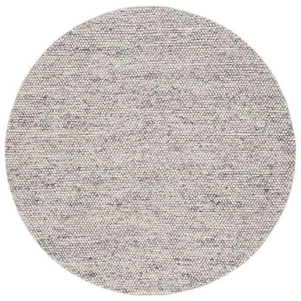 Natura 10 ft. x 10 ft. Round Light Gray/Ivory Gradient Area Rug