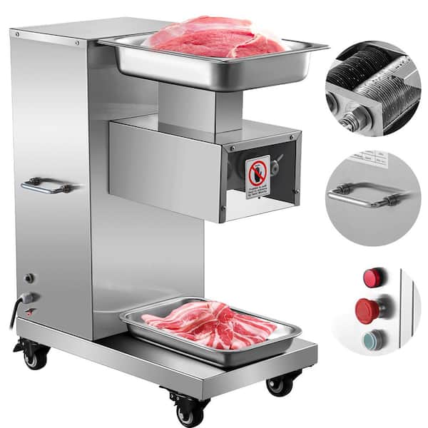 Commercial Meat Cutter Machine Stainless Steel 1100 lb./H Electric Meat Cutting Machine 750 W Commercial Meat Slicer