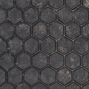 Geometrics Charcoal Wallpaper Sample