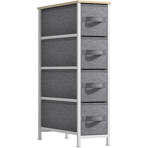 Beige 4-drawer 19 in. Wide Dresser without Mirror