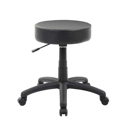 Pink FURWOO Round PU Leather Work Stool Height Adjustable Swivel Home Office Desk Stool Stand Stool Pie Shape Swivel Desk Chair Shop Stool Small