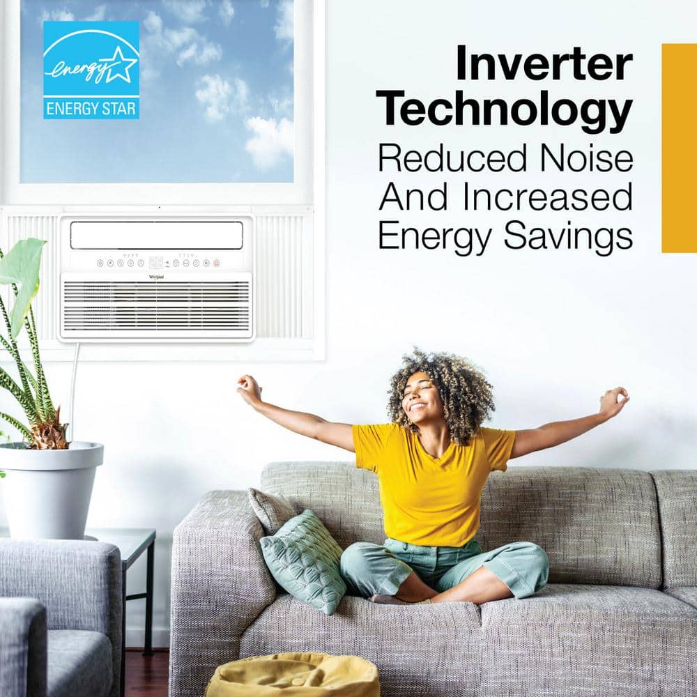10,000 BTU White Window Inverter Air Conditioner with Remote Control
