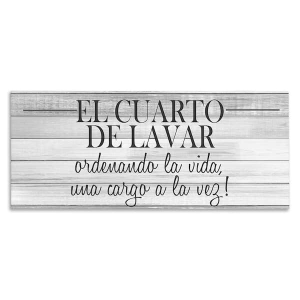 Stupell Industries The Laundry Room by Kim Allen Gallery Wrapped Unframed Typography Graphic Art Print 10 in. x 24 in.