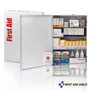 4-Shelf 150-Person Metal Cabinet, OSHA, First Aid Kit (1060-Piece)