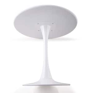 32 in. White Round MDF Table Top Coffee Table Versatile Dining Table