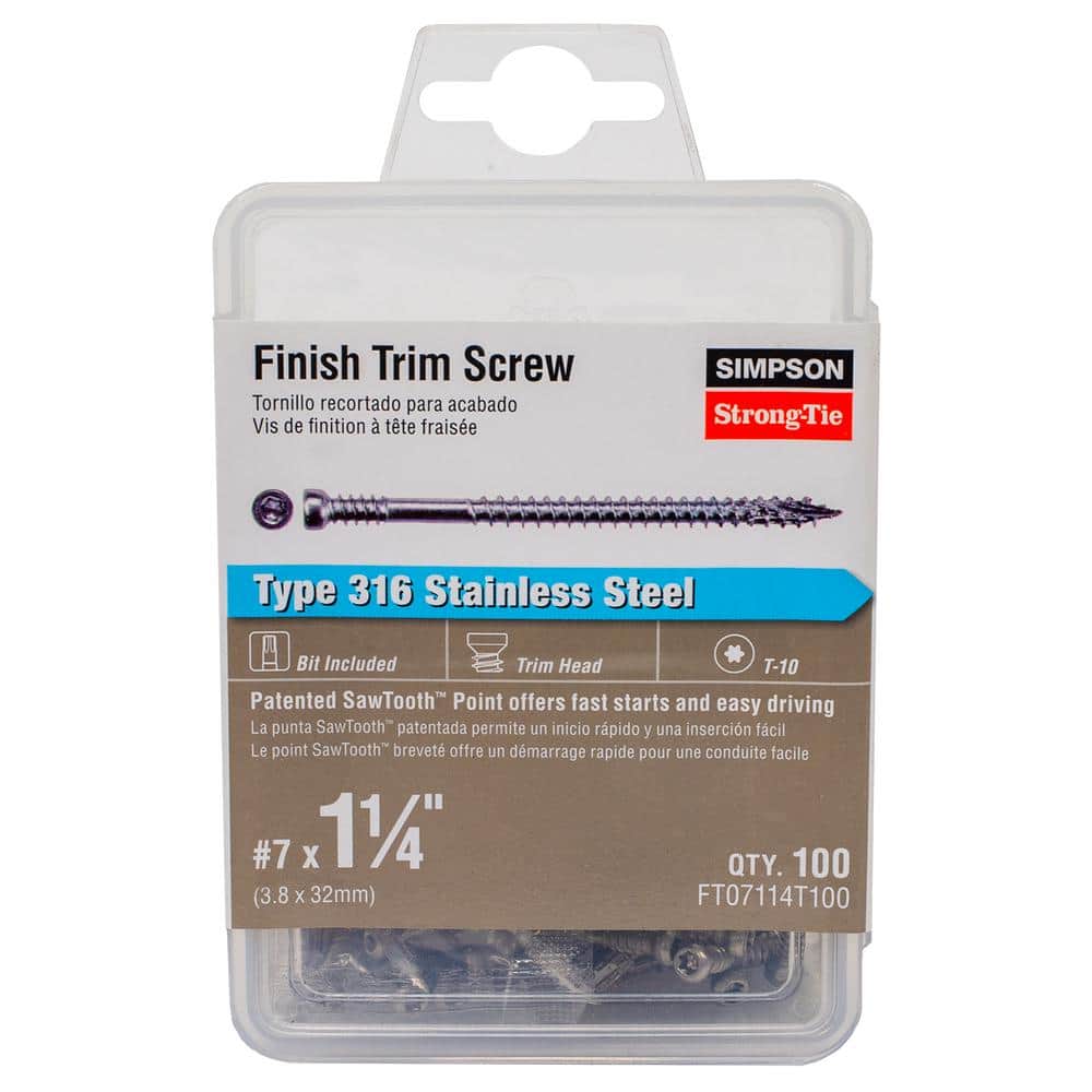 Simpson Strong-Tie 7 x 1-1/4 in. Type 316 Stainless Steel, T10 6